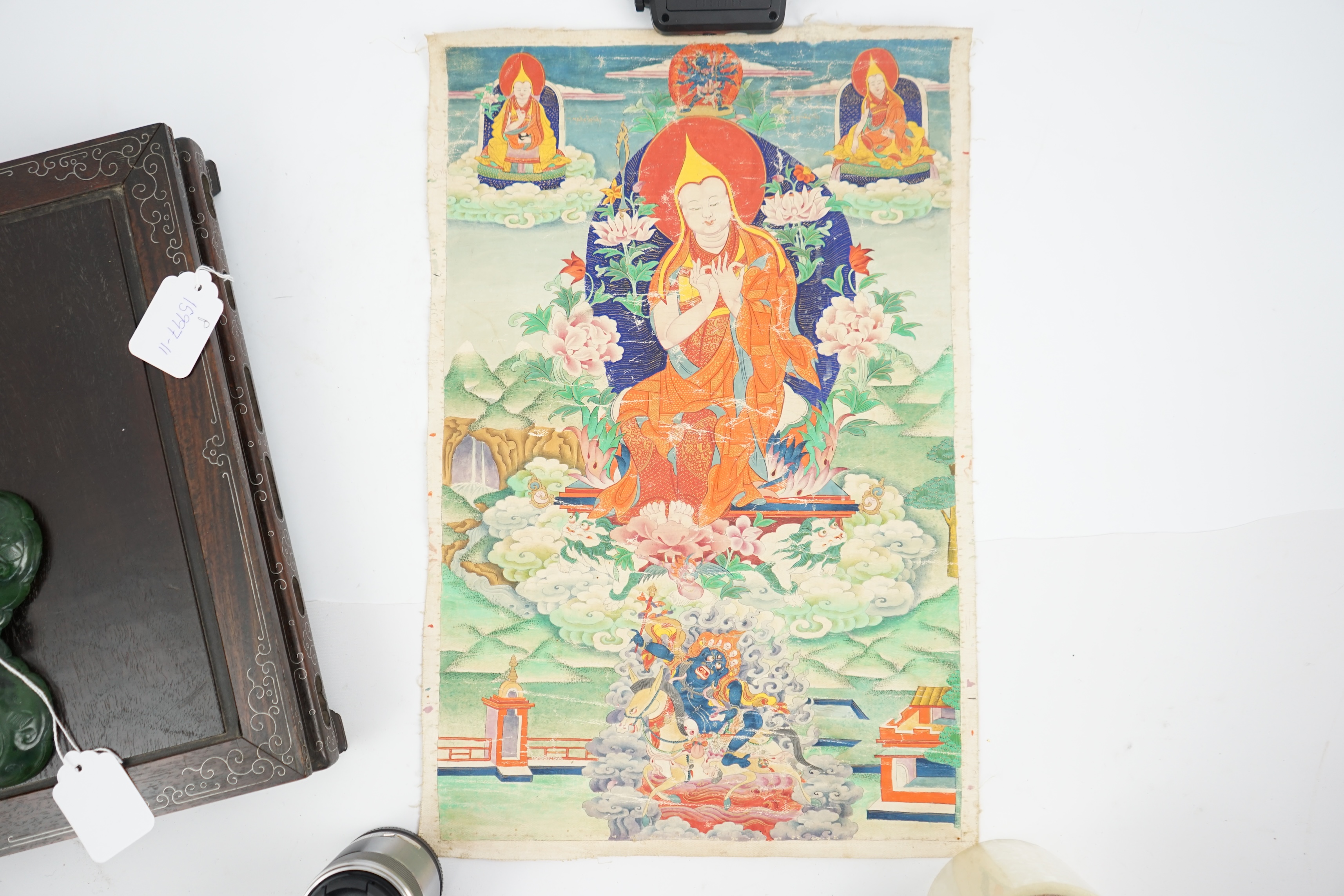 A Tibetan thangka, 18th/19th century, depicting Master Tsongkhapa